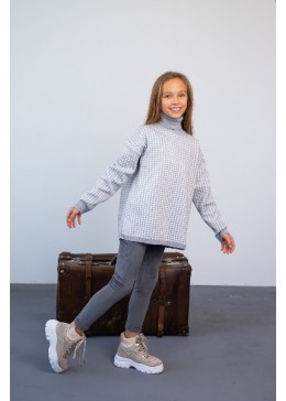 TopHat серый свитер оверсайз для девочки